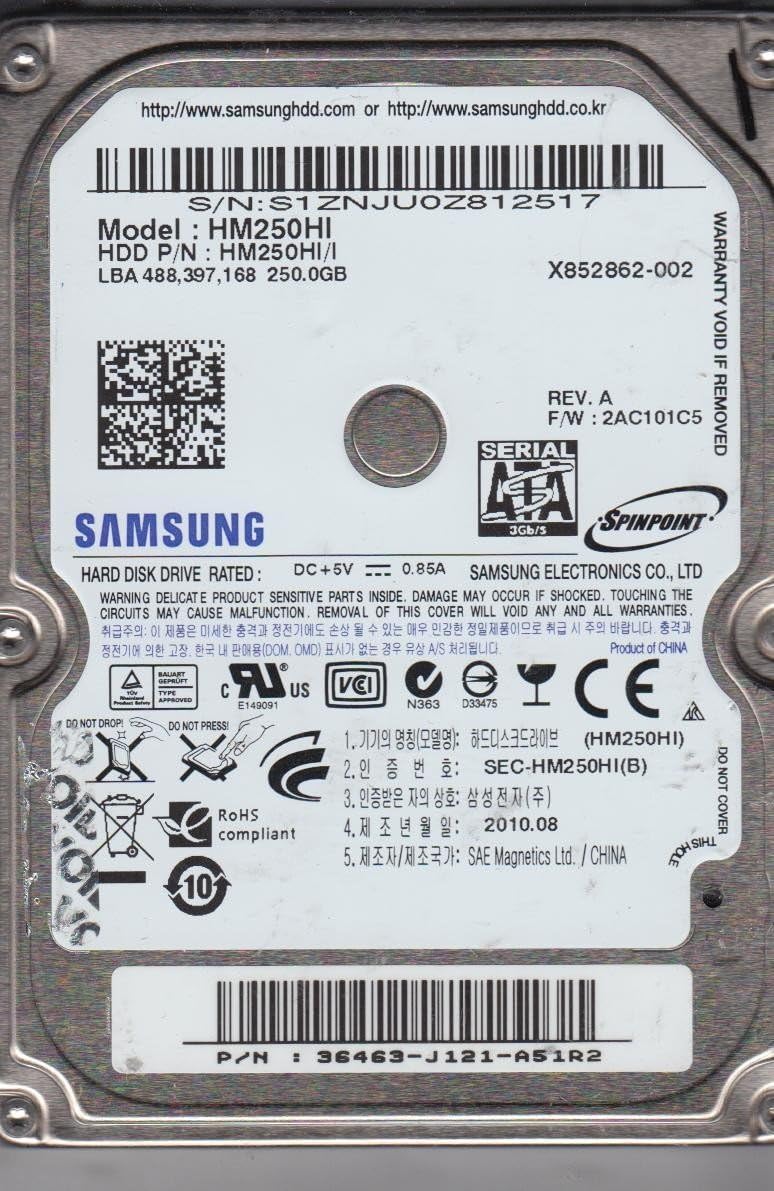 Samsung HM250HI - Disco Duro Interno de 250 GB